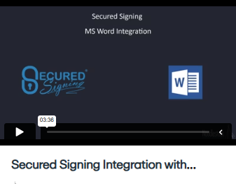 Secured Signing Integration with Word