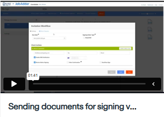 Sending documents for signing